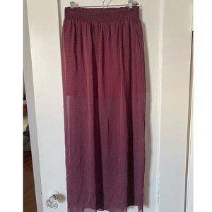 Printed Sheer Maxi Skirt